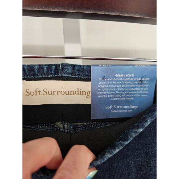 Soft Surroundings Womens Sz XS The Ultimate Cropped Legging Blue Jeans NEW - Picture 2 of 4
